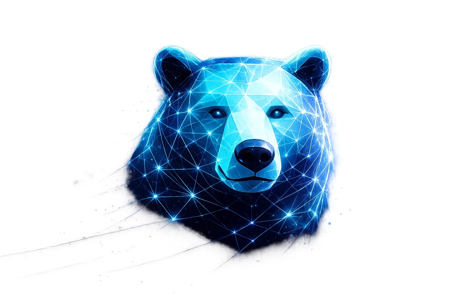 Arte da Bear Finance: urso em rede neural